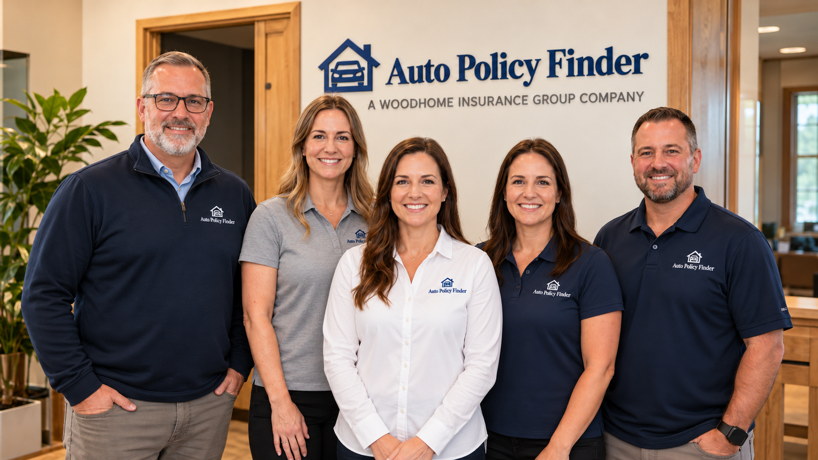 Auto Policy Finder team together in their office