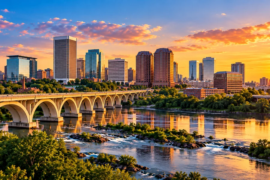 Richmond, Virginia at sunset